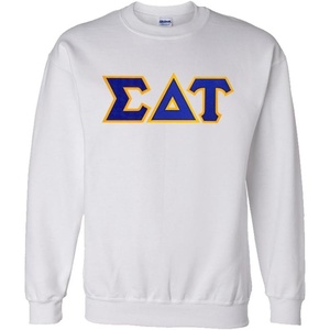 Greekgear Sigma Delta Tau Lettered Crewneck(White)