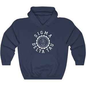 Greekgear Sigma Delta Tau Unisex College Seal Hoodie(Navy)