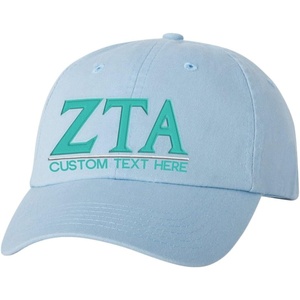 Personalized Zeta Tau Alpha ZTA Greek Line Hat(Light Blue)