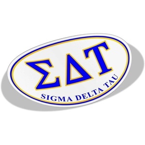 Sigma Delta Tau Greek Letter Oval Decal