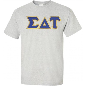 Sigma Delta Tau Lettered T-Shirt(Light Grey)