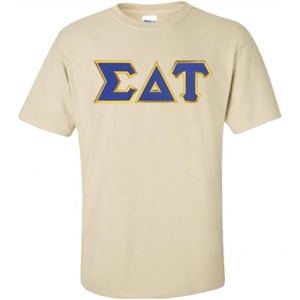 Sigma Delta Tau Lettered T-Shirt(Natural)