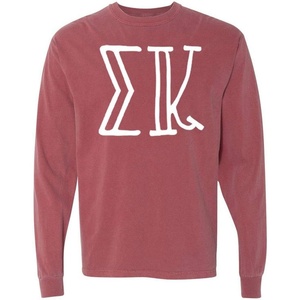 Sigma Kappa Greek Long Sleeve T-Shirt(Crimson)