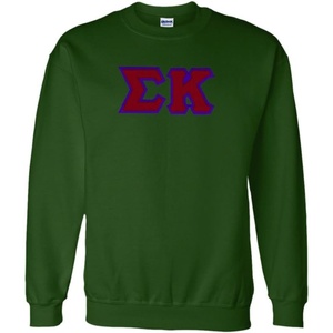 Sigma Kappa Lettered Crewneck(Forest Green)