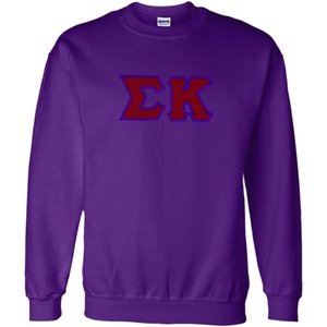 Sigma Kappa Lettered Crewneck(Purple)