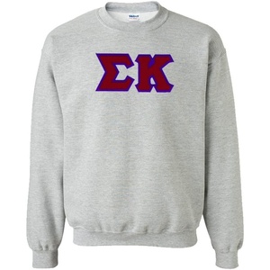 Sigma Kappa Lettered Crewneck(Sports Grey)