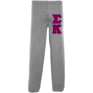 Sigma Kappa Lettered Sweatpants(Sports Grey)