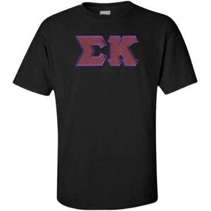 Sigma Kappa Lettered Tee(Black)