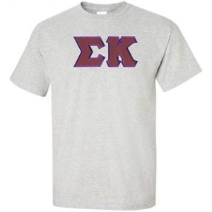 Sigma Kappa Lettered Tee(Light Grey)
