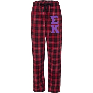 Sigma Kappa Pajamas Flannel Plaid Pant(Navy/Red)