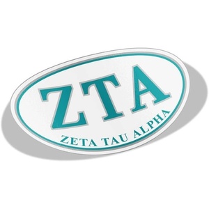 Zeta Tau Alpha Greek Letter Oval Decal
