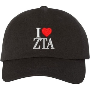 Zeta Tau Alpha I Love Hat Black