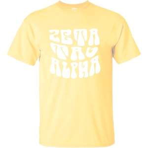 Zeta Tau Alpha Sorority Shag T-Shirt(Maize)