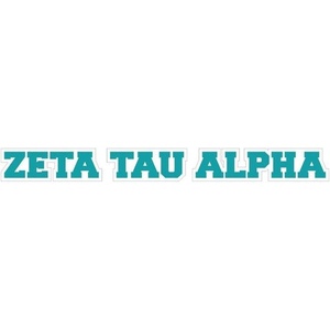Zeta Tau Alpha ZTA Long Window Sticker