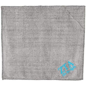 Zeta Tau Alpha ZTA Sherpa Blanket Frosty Grey w/Teal Thread Color