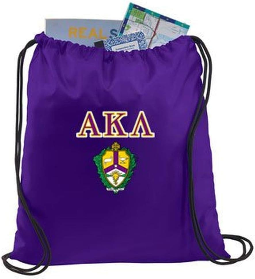 image:imageGreekgear Alpha Kappa Lambda Crest Shield Cinch Sack