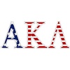 Alpha Kappa Lambda American Flag Greek Letter Sticker – 2.5″ Tall