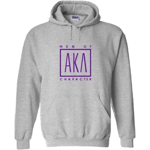 Alpha Kappa Lambda Logo Hooded Sweatshirt(Sports Grey)