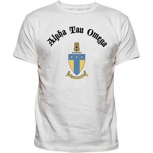 Alpha Tau Omega ATO Vintage Crest T-Shirt(White)