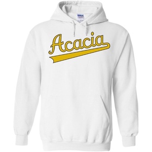Greekgear Acacia Logo Hooded Sweatshirt(Light Grey)