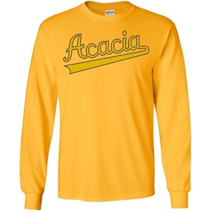 Greekgear Acacia Logo Long Sleeve Tee(Gold)