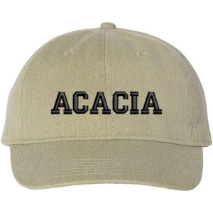Greekgear Acacia Pigment Dyed Baseball Cap(Khaki W/Black Thread Color)