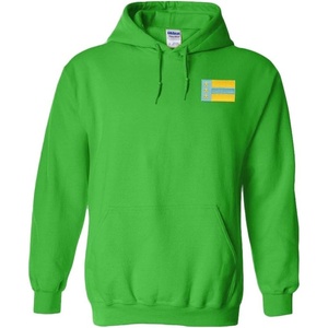 Greekgear Alpha Tau Omega ATO Flag Patch Hooded Sweatshirt(Kelly Green)