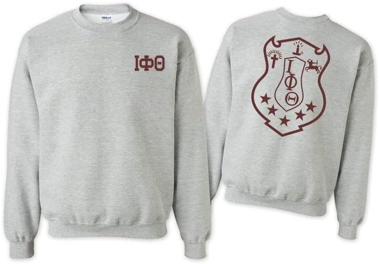 image:imageGreekgear Iota Phi Theta World Famous Crest Shield Printed Crewneck Sweatshirt