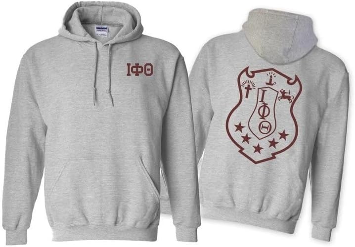 image:imageGreekgear Iota Phi Theta World Famous Crest Shield Printed Hooded Sweatshirt
