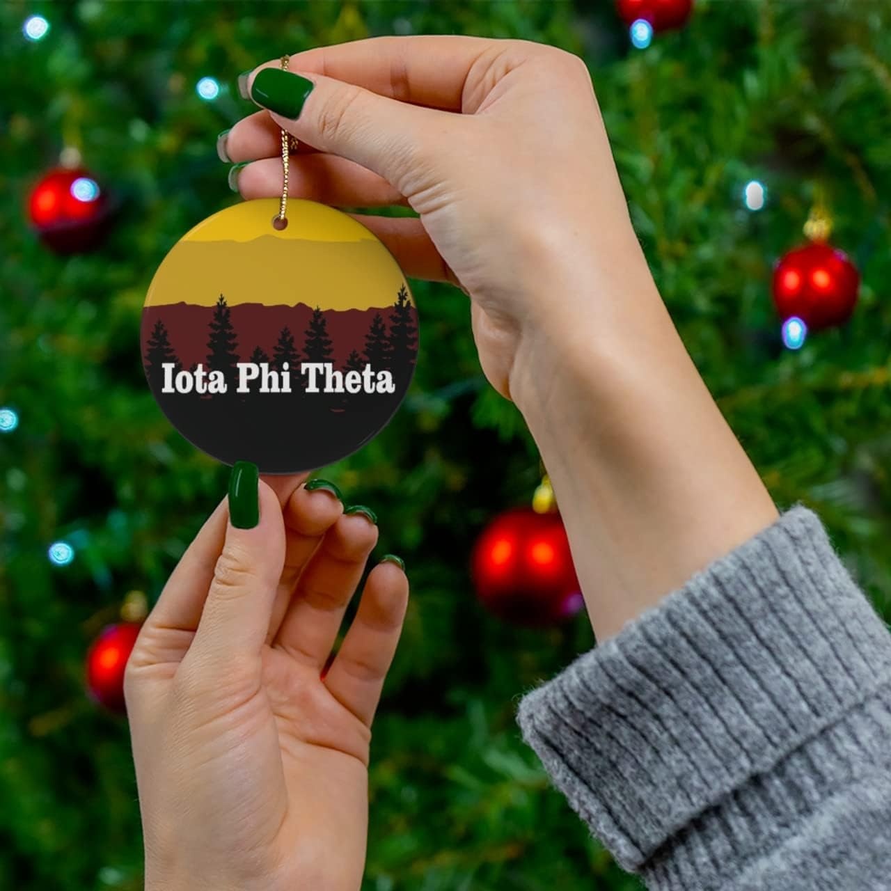 image:imageIota Phi Theta Christmas Mountains Ornament