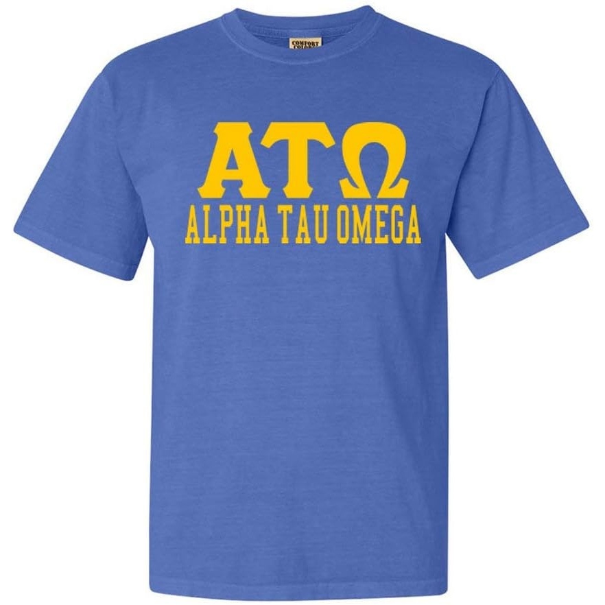image:imageAlpha Tau Omega ATO Greek Heavyweight TShirtMystic Blue