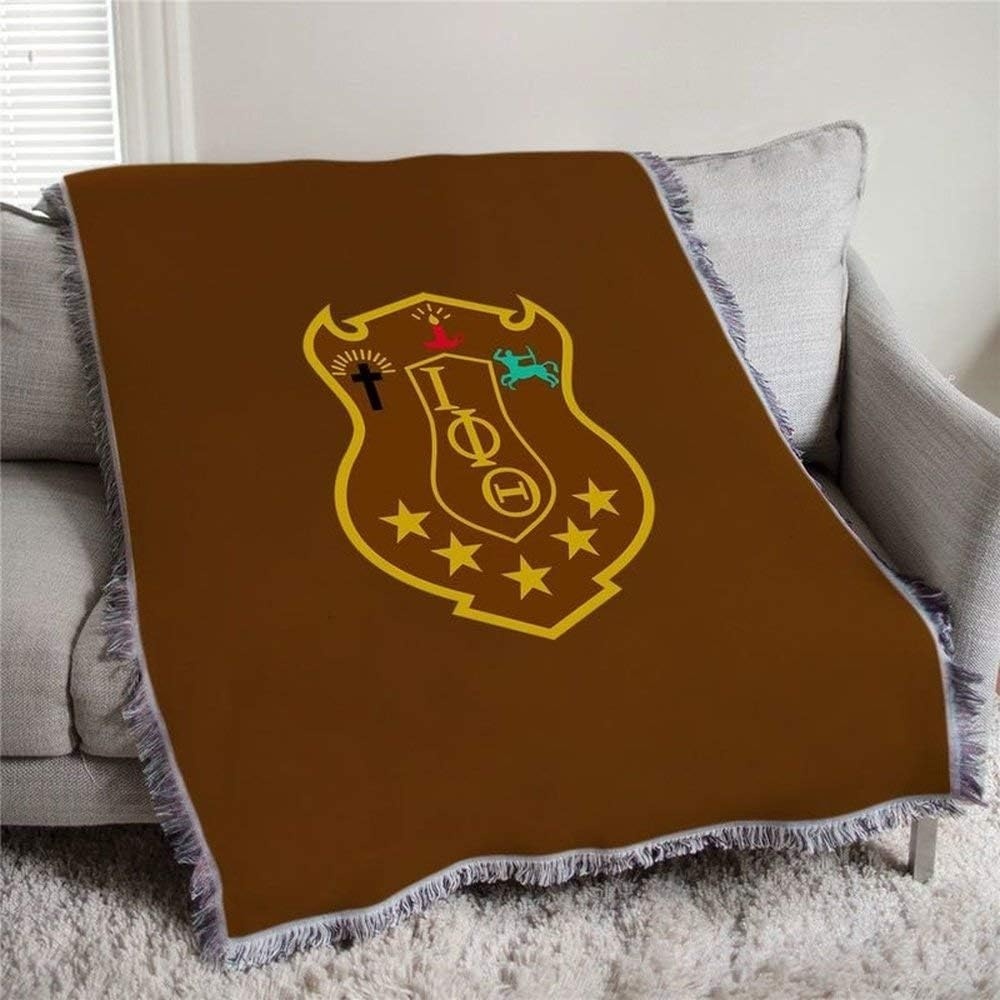 image:imageGreekgear Iota Phi Theta Full Color Crest Afghan Blanket Throw