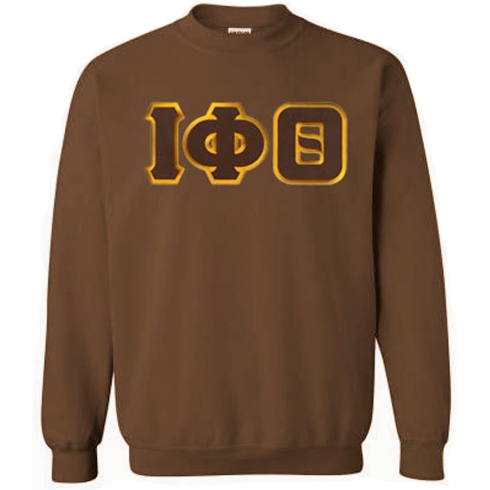 image:imageGreekgear Iota Phi Theta Lettered CrewneckChocolate Brown