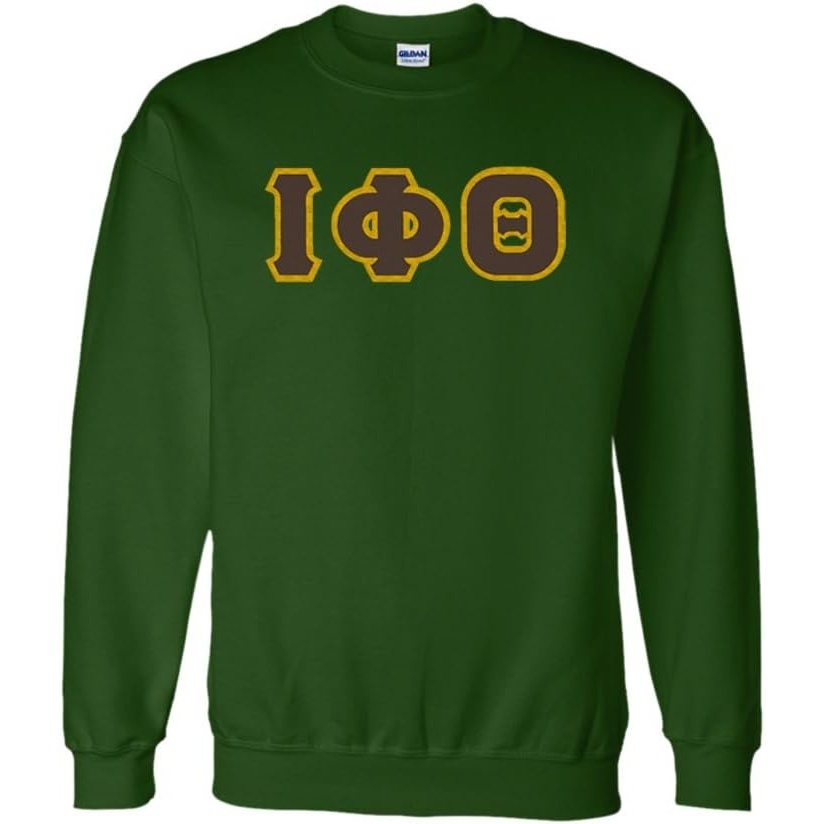 image:imageGreekgear Iota Phi Theta Lettered CrewneckForest Green