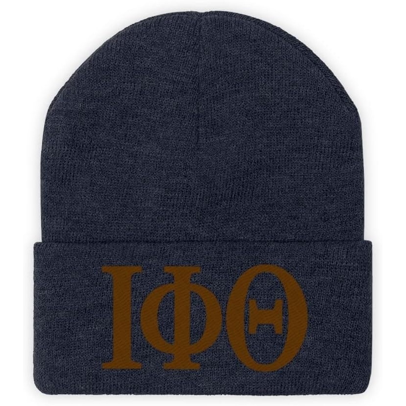 image:imageGreekgear Iota Phi Theta Lettered Knit BeanieTrue Navy