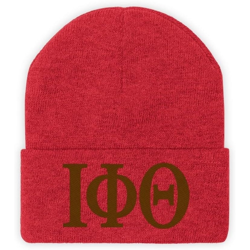 image:imageGreekgear Iota Phi Theta Lettered Knit BeanieTrue Red