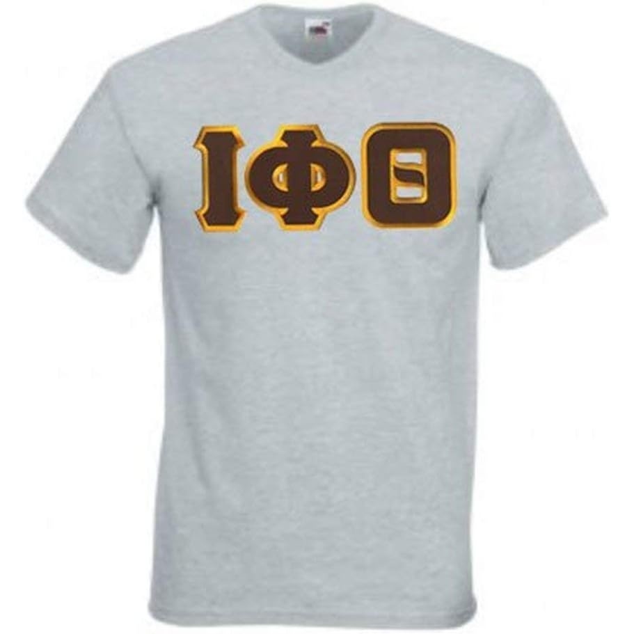 image:imageGreekgear Iota Phi Theta Lettered VNeck TShirtSports Grey