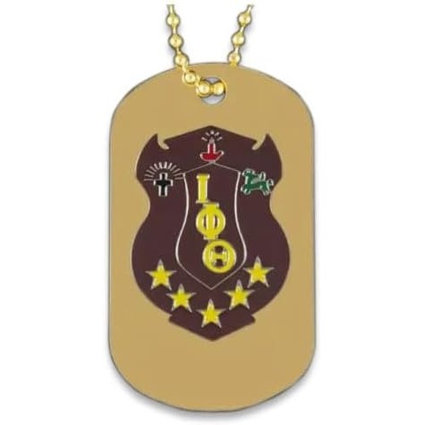 image:imageIota Phi Theta Gold DoubleSided Dog Tag WChain