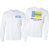 Alpha Tau Omega ATO Flag Long Sleeve T-Shirt(White)