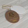 Iota Phi Theta Holiday Crest Oval Ornaments