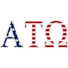 Alpha Tau Omega ATO American Flag Greek Letter Sticker-2.5″ Tall