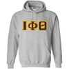 Greekgear Iota Phi Theta Custom Twill Hooded Sweatshirt(Sports Grey)
