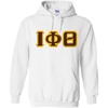Greekgear Iota Phi Theta Custom Twill Hooded Sweatshirt(White)