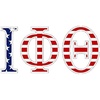 Iota Phi Theta American Flag Greek Letter Sticker – 2.5″ Tall
