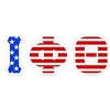 Iota Phi Theta American Flag Greek Letter Sticker