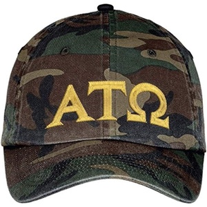 Alpha Tau Omega ATO Lettered Camouflage Hat Military Camo