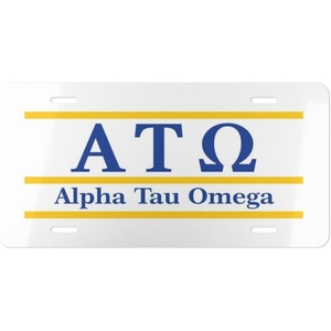 Alpha Tau Omega ATO Lettered Lines License Covers