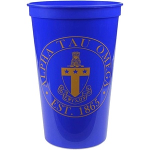 Greekgear Alpha Tau Omega ATO Big Plastic Stadium Cup Set of 4