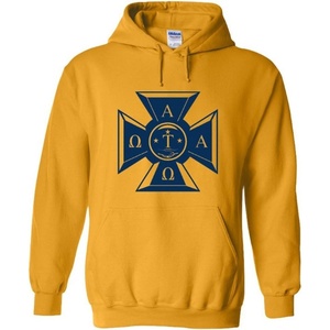 Greekgear Alpha Tau Omega ATO Logo Hooded Sweatshirt(Gold)