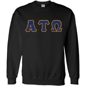 Greekgear Alpha Tau Omega Lettered Crewneck(Black)